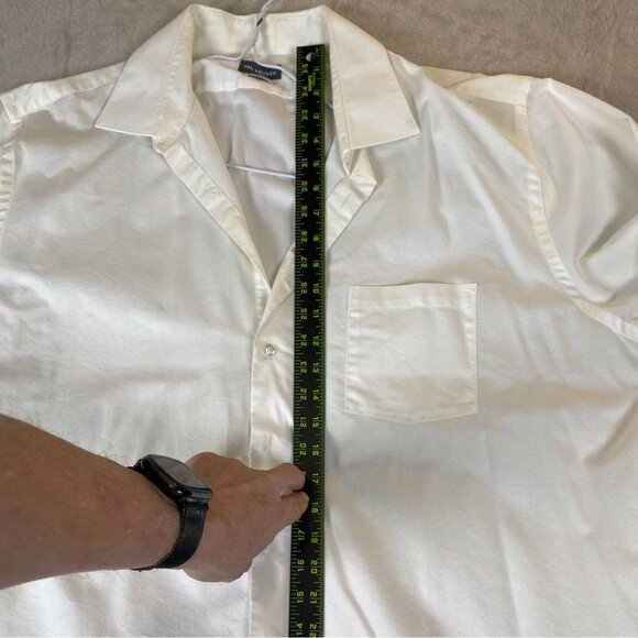 Van Husen Mens Shirt XXL 18-18.5 34-35 Extreme White Button Down - Picture 3 of 9